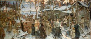Н.А Шабунин — Отъезд А.В.Суворова из села Кончанского в поход 1799г.